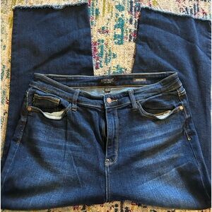 Judy Blue: High Rise Wide Leg Cropped Jeans